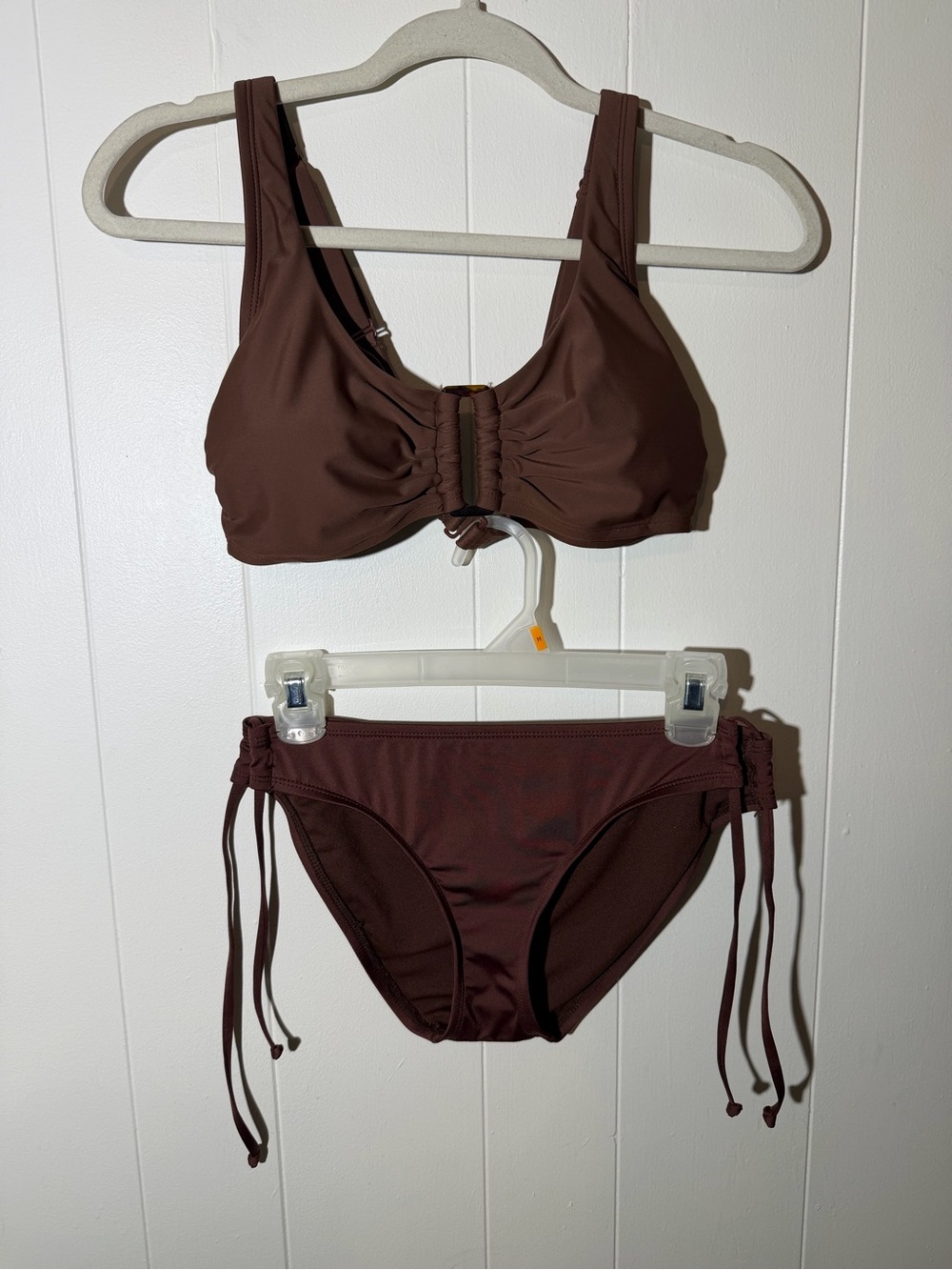Kona Sol Brown Scoop Bikini with Tie-Side Bottoms